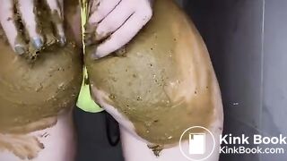 Dirty Betty shot smear in green panties