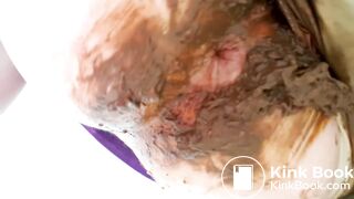 White cotton big panty poop