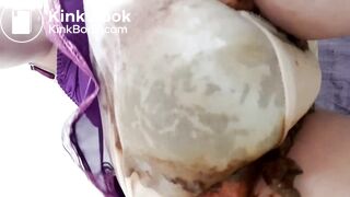 White cotton big panty poop