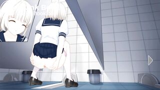 Watching Anya in the bathroom