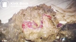 Eating poo with berries..