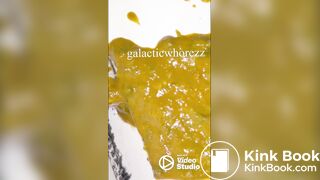 Girl has explosive diarrhea with huge mess on toilet