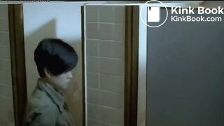 Woman police officer pooping