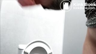 Curvy lady diarrhea in public toilet