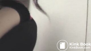 Desperate diarrhea girl wtih man