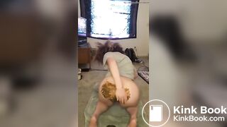 GIRL SMEARING SHIT ON HER ASS