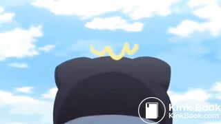 cat girl pooping in diaper