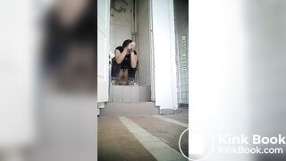 Beautiful Russian woman spy wc poop 753