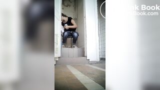Beautiful Russian woman spy wc poop 753