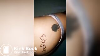 Beautiful woman takes a small poop