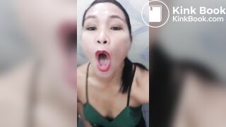 Shit eating asian queen