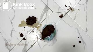 Poop into blue panties - video 2