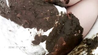 Ruined white panty poop