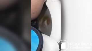 She Poops while on the Toilet