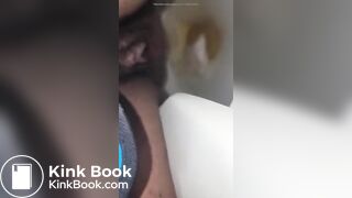 She Poops while on the Toilet