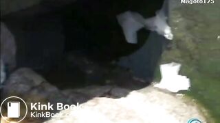 WOMAN'S DEFECATING OUTDOORS 3