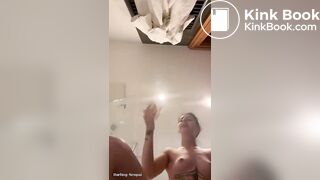 Sexy girl with plug want to poop