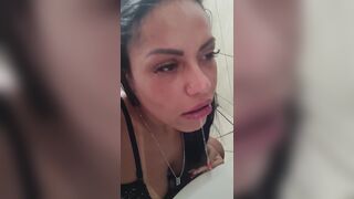 Very hot Brazilian slut puking and taking a nice shit