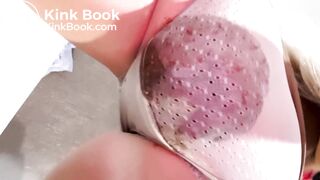 Big bulge in tan panties