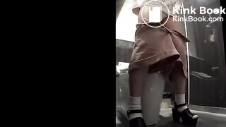 Japanese girl pooping on toilet - video 4