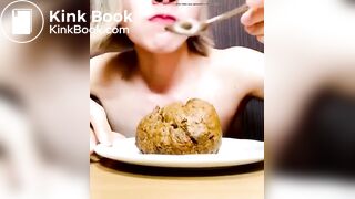 Girl tastes her own product