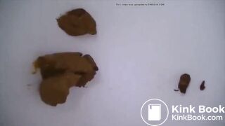 Big butt babe shits in her panties