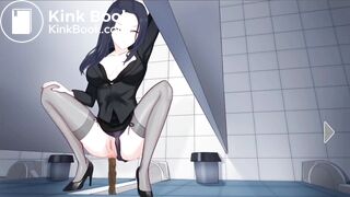 Watching an attractive teacher use the toilet