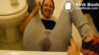 Cute girl messing her pants..