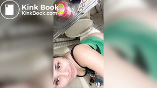 Latina public toilet taking a shit