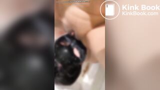 Korean femdom scat in bathroom
