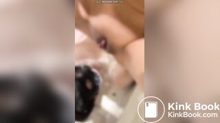 Korean femdom scat in bathroom