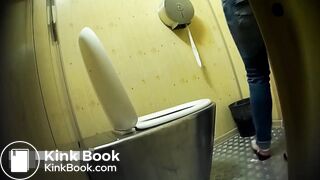 Beautiful Russian woman spy wc poop 823