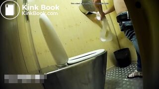 Beautiful Russian woman spy wc poop 823