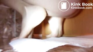 girl shitting a fat fucking log