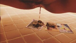 友達のアニメグッズにうんこ