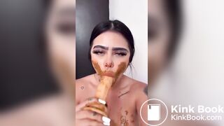 Scat dildo deepthroat