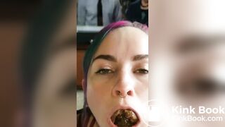 Eating directly from his ass