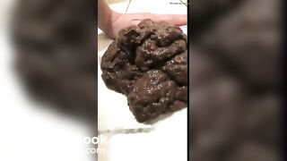 Woman Big Creamy Poop