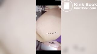 Thick Latina squats and shits