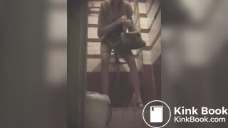 Beautiful Russian woman spy wc poop 749