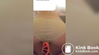 pooping in yellow underwear