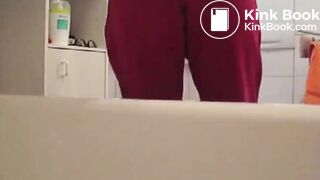 Girl shits in a tub