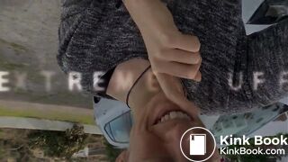 Sexy girl does a big shit on her rental car in Spain