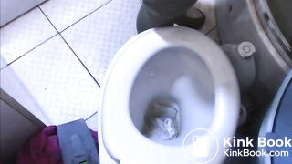 Blonde milf pair of toilet shits