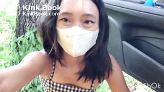 girl shits next to car - video 2