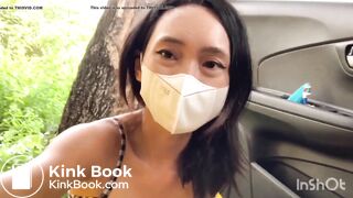 girl shits next to car - video 2