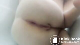 Thick log shit out under water