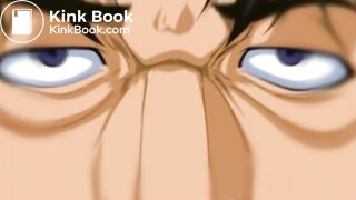 Hentai girl blowjobs possessed man and shits