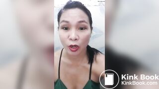 Asian scat queen shit feeding