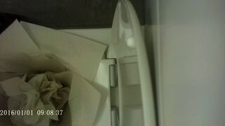 Big fart, piss, grunts and poop. She uses so so much pa